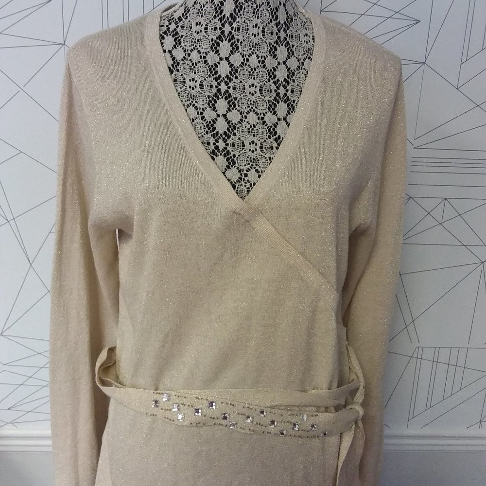 Nine & Co. Cream/Gold Sweater